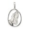 Sterling Silver Praying Hands Charm Jewelry Pendant 30mm x 18mm